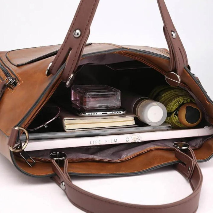 Leticia - Tote Vintage Bolsillos Laterales