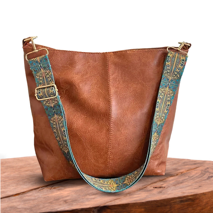 Cecilia - Cartera Hombro Correa Étnica Ancha