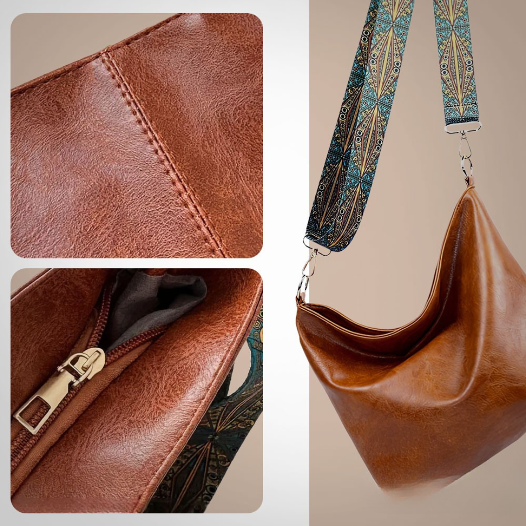 Cecilia - Cartera Hombro Correa Étnica Ancha