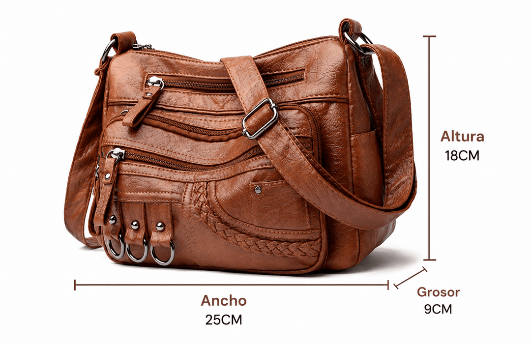 María - Cartera Hombro Multibolsillos