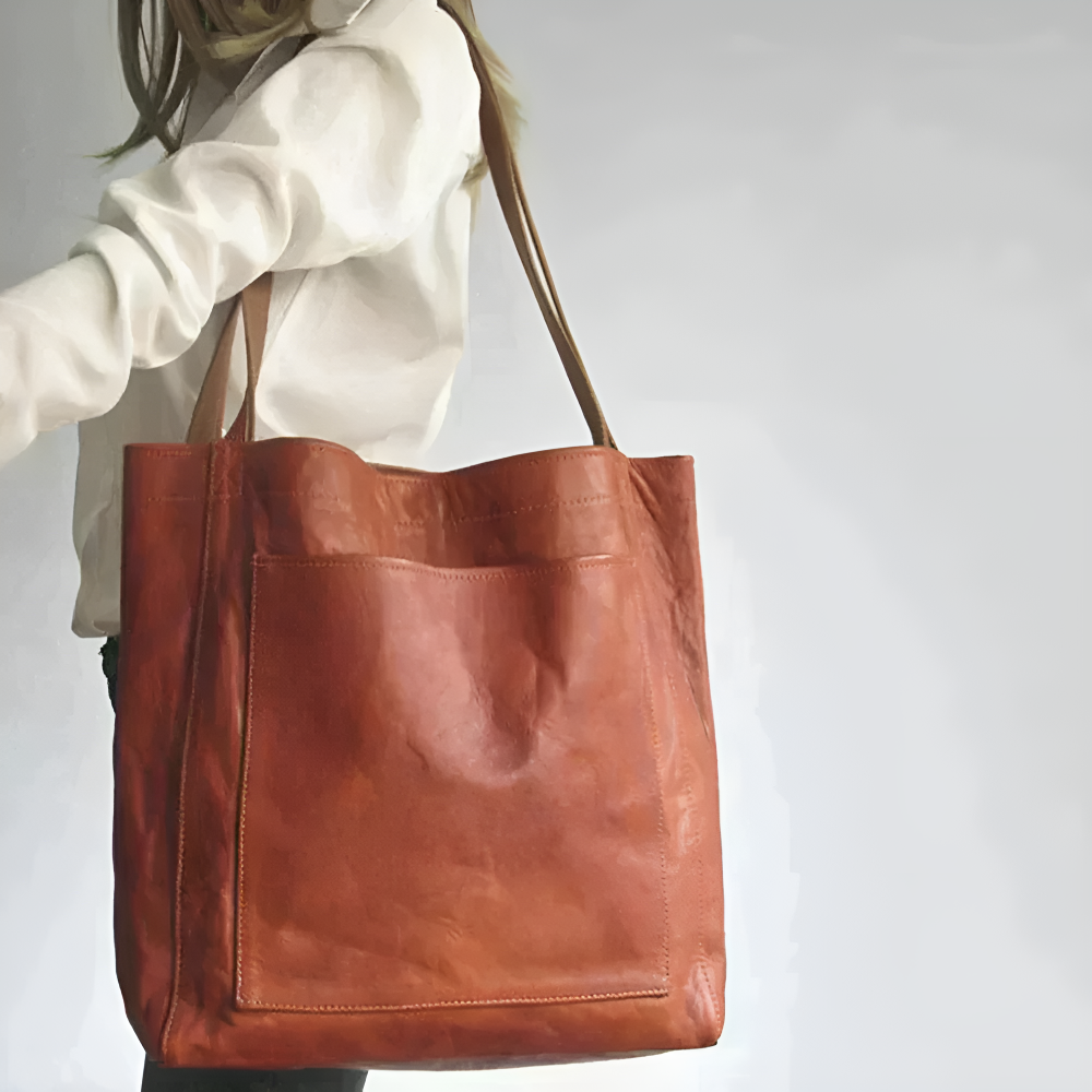 Juana - Cartera Tote Cuero Minimalista
