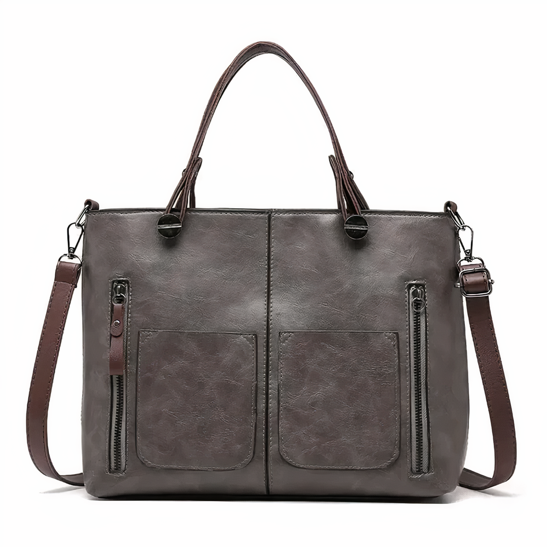 Leticia - Tote Vintage Bolsillos Laterales
