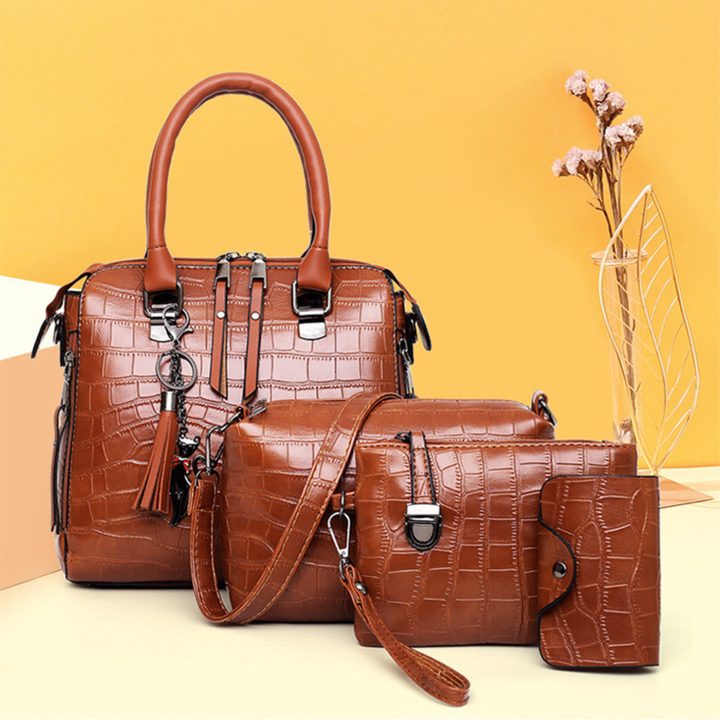 Elvira - Set Carteras Cocodrilo Cuatro Piezas