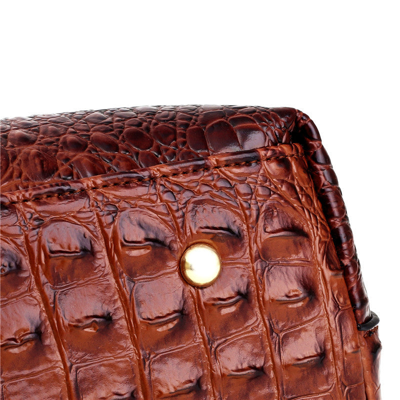 Amalia - Cartera Bicolor Textura Cocodrilo