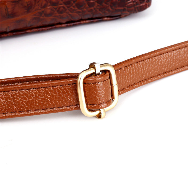 Amalia - Cartera Bicolor Textura Cocodrilo