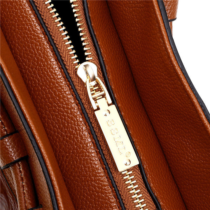Amalia - Cartera Bicolor Textura Cocodrilo